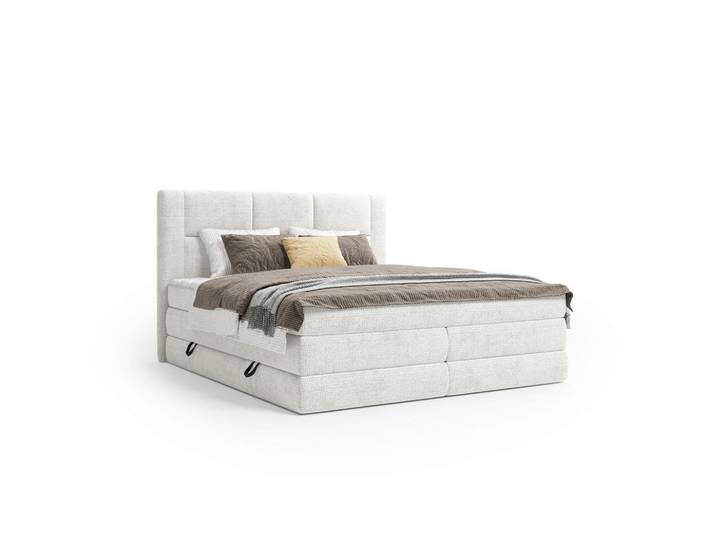 Esposa Boxspringbett, Creme, Weiß, Kunststoff, H3 + H4, Höhe ca. 19 cm, 140x200 cm, Schlafzimmer, Betten, Boxspringbetten
