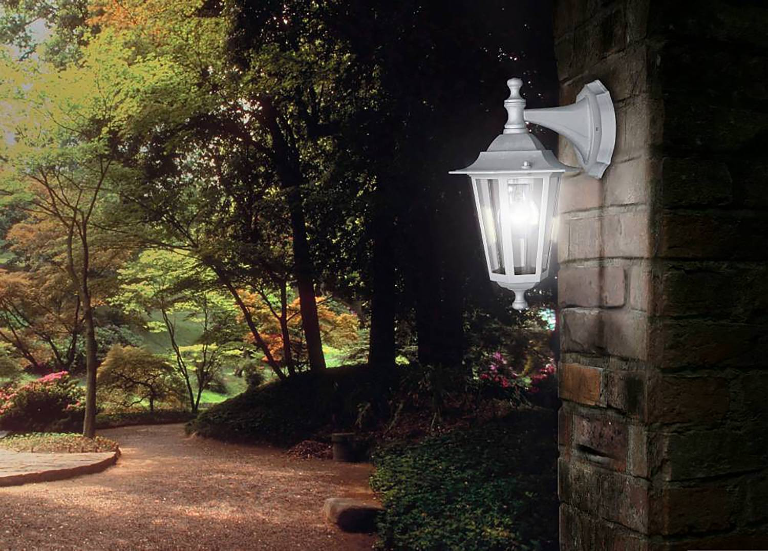 Eglo Laterna Wandlamp Wit B/D/H: 35 x 21 x 21 cm