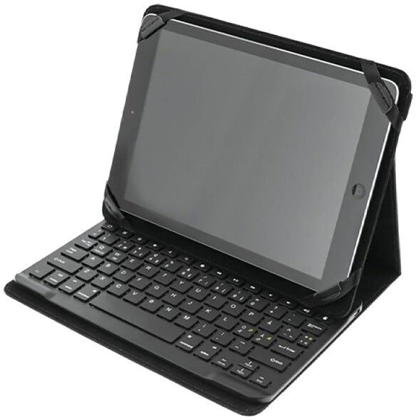 Deltaco Tablet Tastatur m. Etui & Dansk Layout (225 x 165mm-245 x 185mm) - Sort