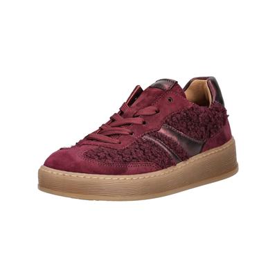 Sneaker GABOR "Gabor Sneaker Veloursleder", Damen, Gr. 38, rot, Veloursleder, Schuhe Sneaker