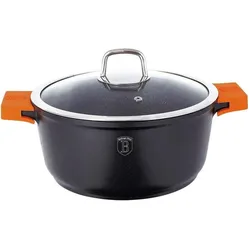 BerlingerHaus Pot GRANIT DIAMOND 20cm 2,4l BH-1094, Pfanne + Kochtopf, Orange, Mehrfarbig, Schwarz