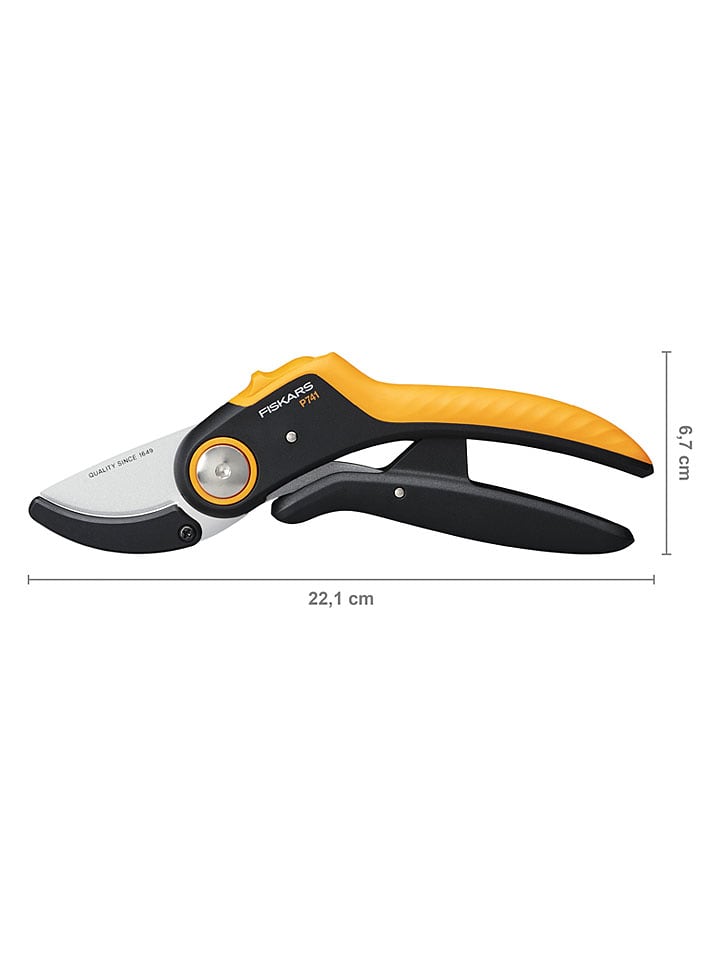 Fiskars Amboss-Gartenschere "P741" in Gelb/ Schwarz - onesize