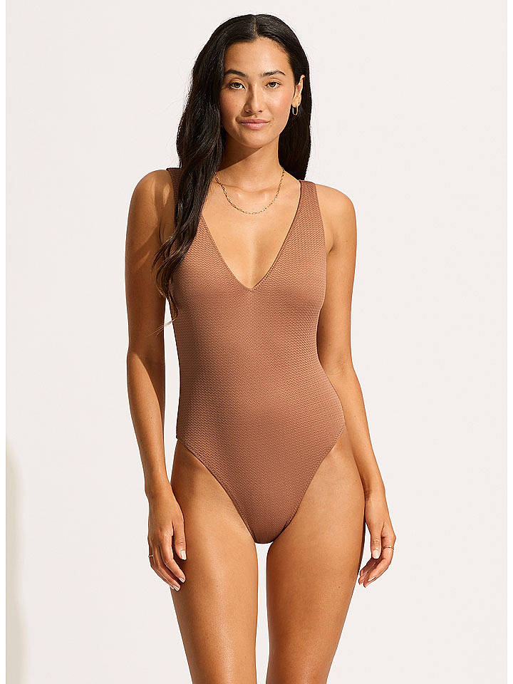 Seafolly Badeanzug in Braun - 44