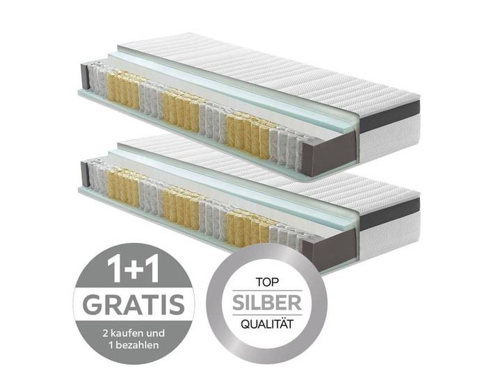 Taschenfederkernmatratze CASHMIRA 90x200 cm H4 H: 23 cm