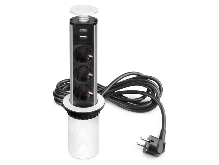 Multiconnecteur élevable Vertikal\, EU\, Peint en blanc