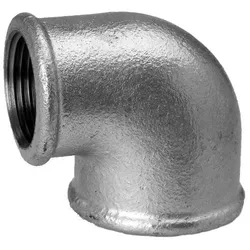 Hermann Schmidt Temperguss Red-Winkel 1" x 1/2" Innengewinde, 90Grad, verzinkt