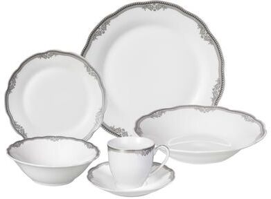 Lorren Home Trends 'Elizabeth' 24-piece Porcelain Dinnerware Set