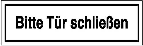 SafetyMarking 21.5368 Hinweisschild Bitte Tür schließen Folie selbstklebend (B x H) 250mm x 70mm 1St.