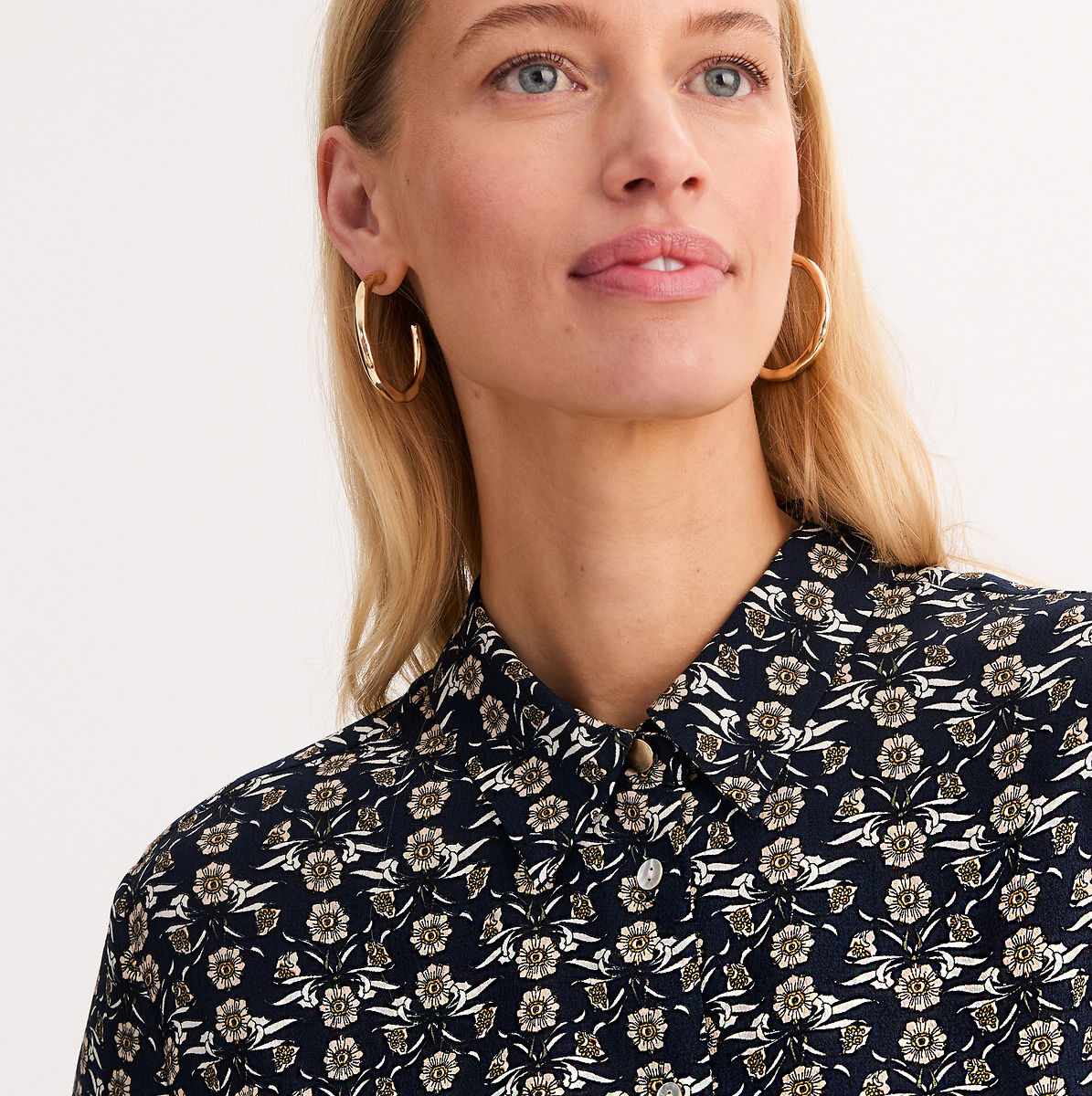 ANNE WEYBURN Chemise imprimé floral manches longues en viscose