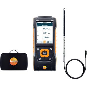 Testo Anemometer 0563 4400, 440, mit Hitzdraht, bis 30 m/s, mit Thermo- & Barometer