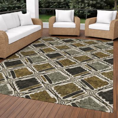 Addison Rugs Machine Washable Indoor/ Outdoor Modern Trellis Edina Chantille Rug
