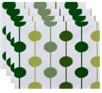 E by Design Brady Beads Stripe Print Place Mat (Set of 4)
