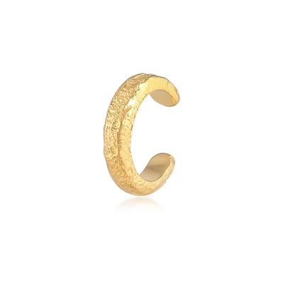 Ohrklemme ELLI "Ohrringe Single Earcuff Organic Ohrklemme 925 Silber" Gr. 9, gold, Ohrringe, Damen, 9, ohne Stein, Silber 925 (Sterlingsilber)