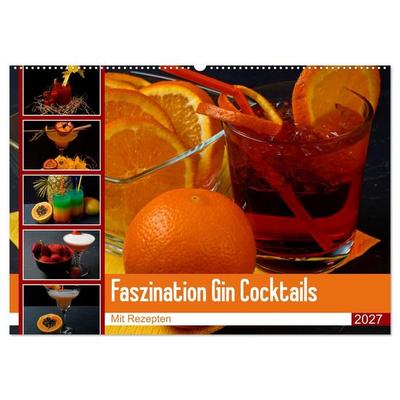 Faszination Gin Cocktails (Wandkalender 2027 DIN A2 quer), CALVENDO Monatskalender