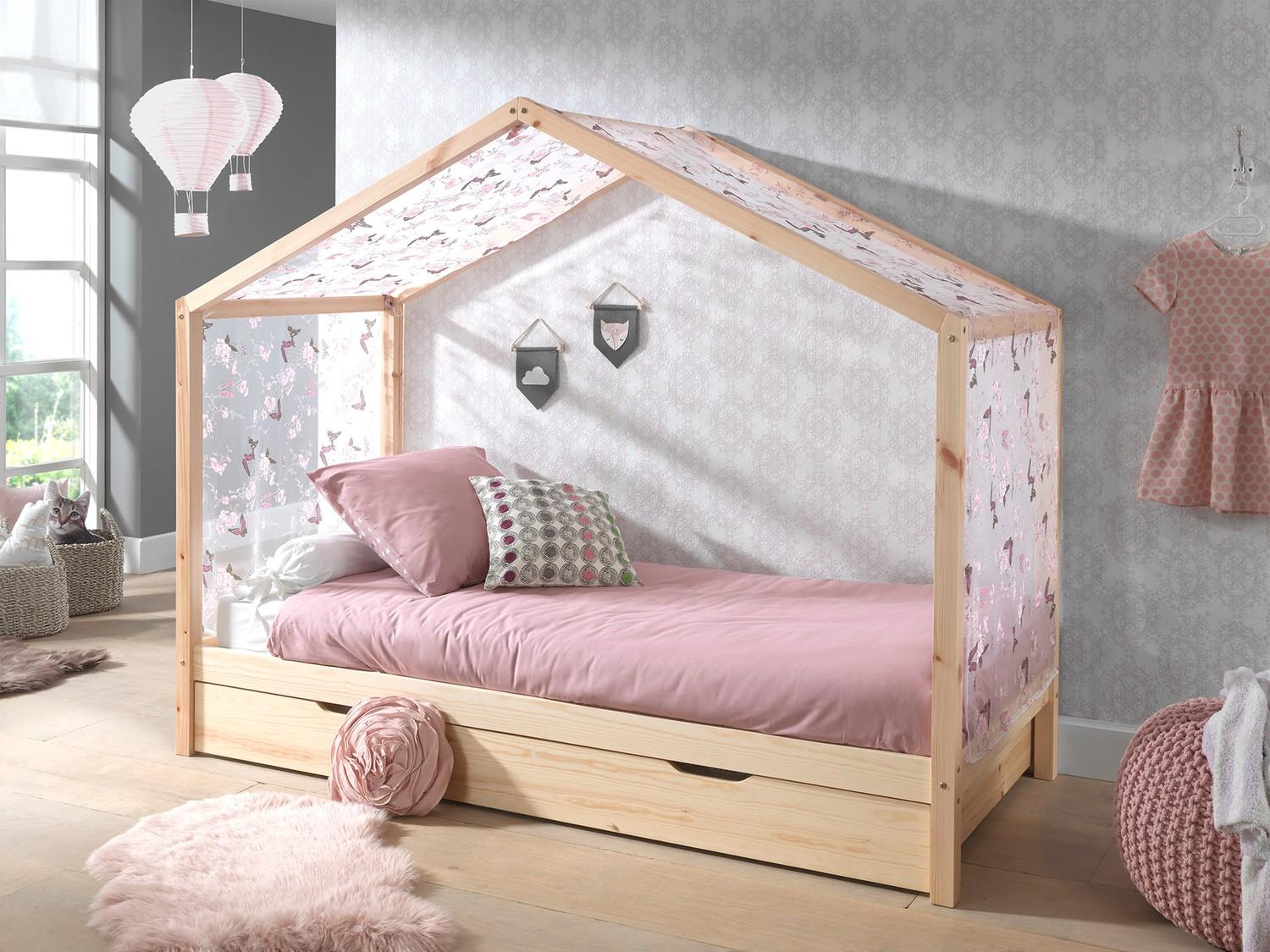 Bett Hausbett Dallas Three Plus Mega 90x200 cm Natur