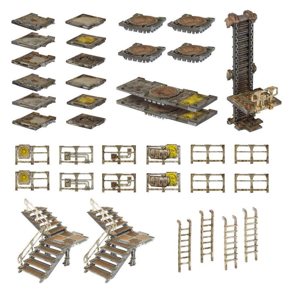 Games Workshop Necromunda Zone Mortalis Platforms and Stairs (Kunststoff) (99120599015)