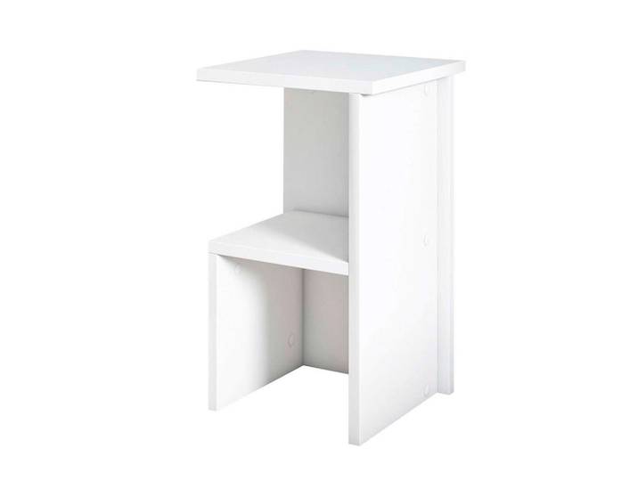 Livetastic Nachttisch, Weiß, rechteckig, 29.6x50x29.6 cm, Schlafzimmer, Nachtkästchen