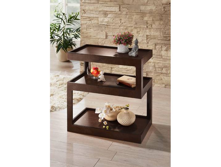 Moderner Beistelltisch, Nussbaum, Beistelltisch B74xH75xT37 cm
