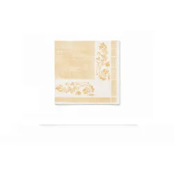 Schachtel mit 480 Bambulux-Servietten (40 x 40 cm), Design „Venedig-Pfirsich“.