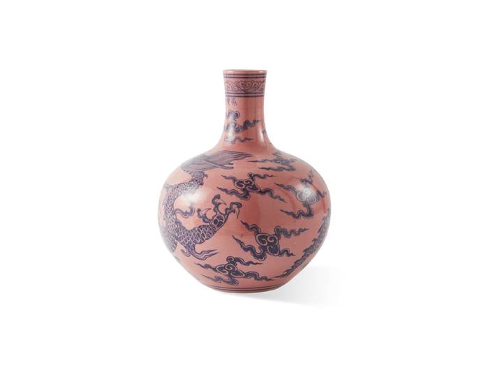 Grosse, handbemalte Design Vase „Dragon Ball Body“ Rosa Pols Potten