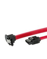 VALUE Roline SATA-Kabel Serial ATA 150/300/600 SATA W bis W 50 cm 90° Stecker eingerastet Rot (11.03.1564)