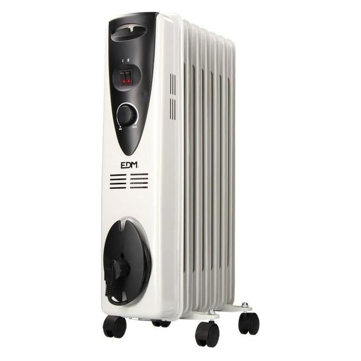 EDM Olieradiator - Kachel Elektrisch - Oliegevulde Radiator - Olieradiator Elektrisch - Thermostaat - To (1500 W) (38750614)