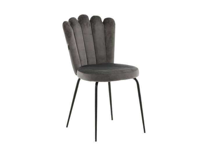 Design Esszimmerstuhl „Limhamn“ Samt Dunkelgrau VE DESIGN