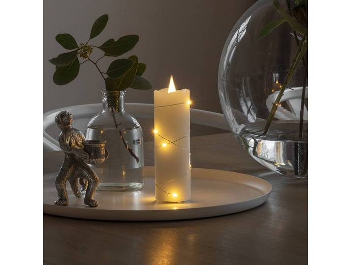 LED waskaars wit Lichtkleur warmwit 12,7 cm, wit / opaal