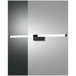 Fabas Luce Ago Spiegelleuchte LED 1x14W Metall- und Methacrylat Schwarz