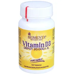 Biomenta Vitamin Depot D3 20.000 I.E. ve 120 St