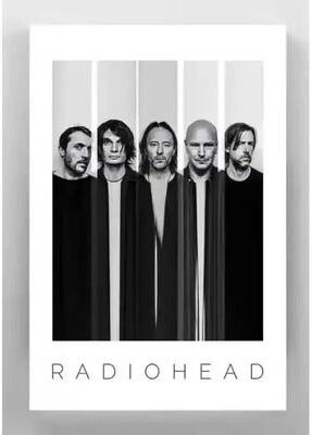 Inspired Finds Radiohead The Bends Retro Album Canvas Poster For Music Room & Home Wall Decor monochrome Drift 15.75x23.62in No Frame