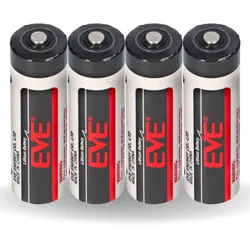 4x EVE ER14505 AA Lithium-Thionylchlorid 3,6V 2400mAh Batterie
