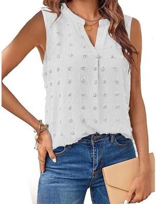 Uplifted Finds Women Sleeveless Corset Style V Neck Tank Top xl white