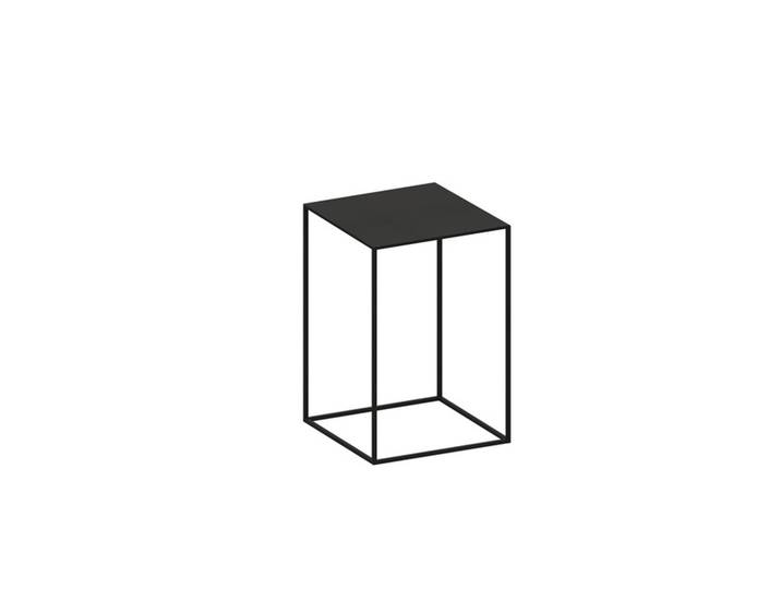 Kaffeetisch Slim Irony Low Table Zeus schwarz, Designer Maurizio Peregalli, 31x46x31 cm