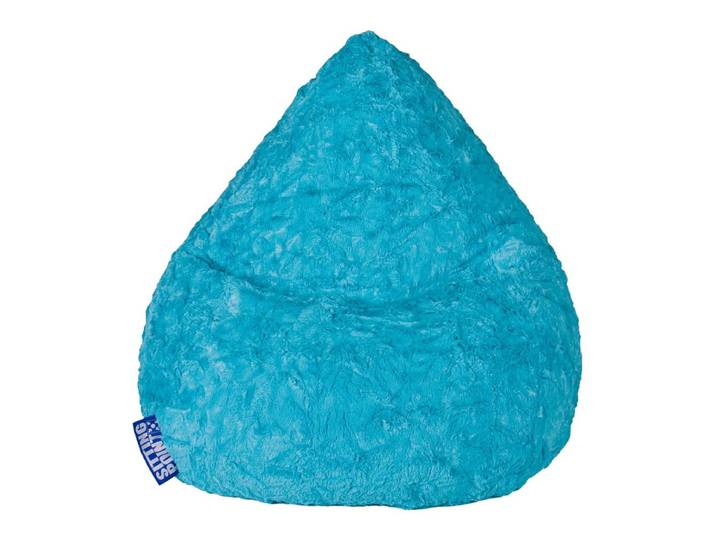 Pouf poire L Bleu/Turquoise Tissu 70 x 90 x 70cm