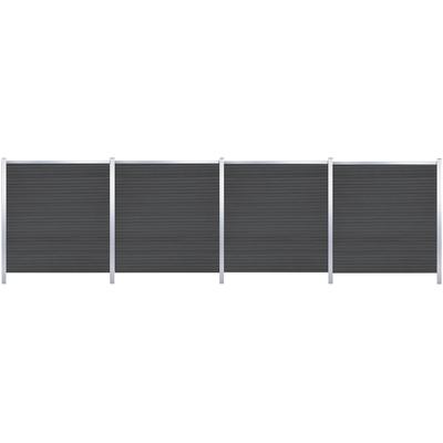 Sichtschutzelement TETZNER & JENTZSCH "WARREN 2", braun (schwarzbraun), H:180cm, Aluminium, WPC (Holz-Kunststoff-Komposit), Zaunelemente, pflegeleicht, coextrudierte Oberfläche, Design-Oberfläche