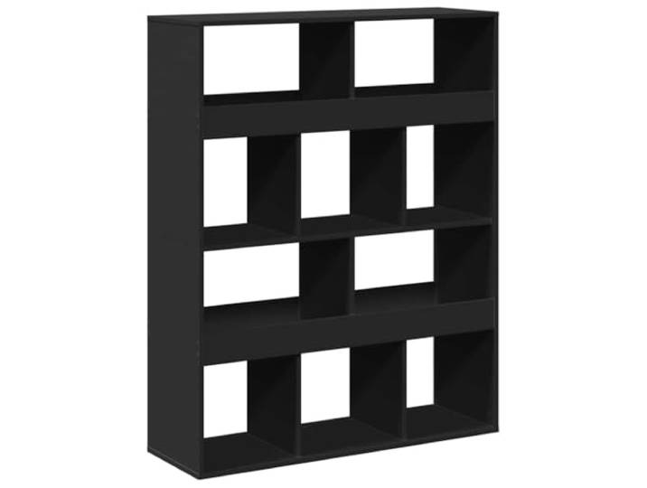 KGHERMDF Raumteiler Schwarz 100x33x125,5 cm Holzwerkstoff 10 Fächer, Standregal, Feuchtigkeitsbeständig, Pflegeleicht, Vielseitig für Wohnzimmer