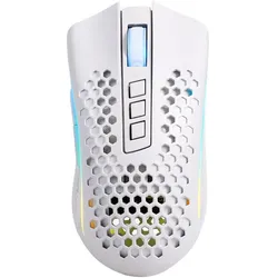 Redragon Storm Pro M808 (Kabelgebunden, Kabellos), Maus, Weiss
