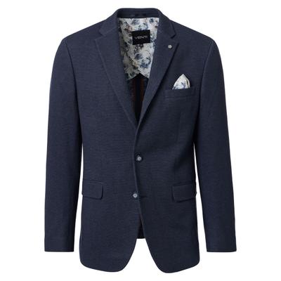 Sakko VENTI "VENTI Sakko uni", Herren, Gr. 50, blau (dunkelblau), 60% Baumwolle, 40% Polyester, Sakkos Sakko