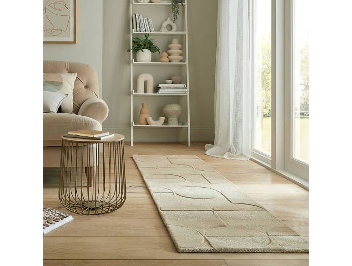 Wollteppich Gigi Beige/Beige 60 x 230cm Wolle