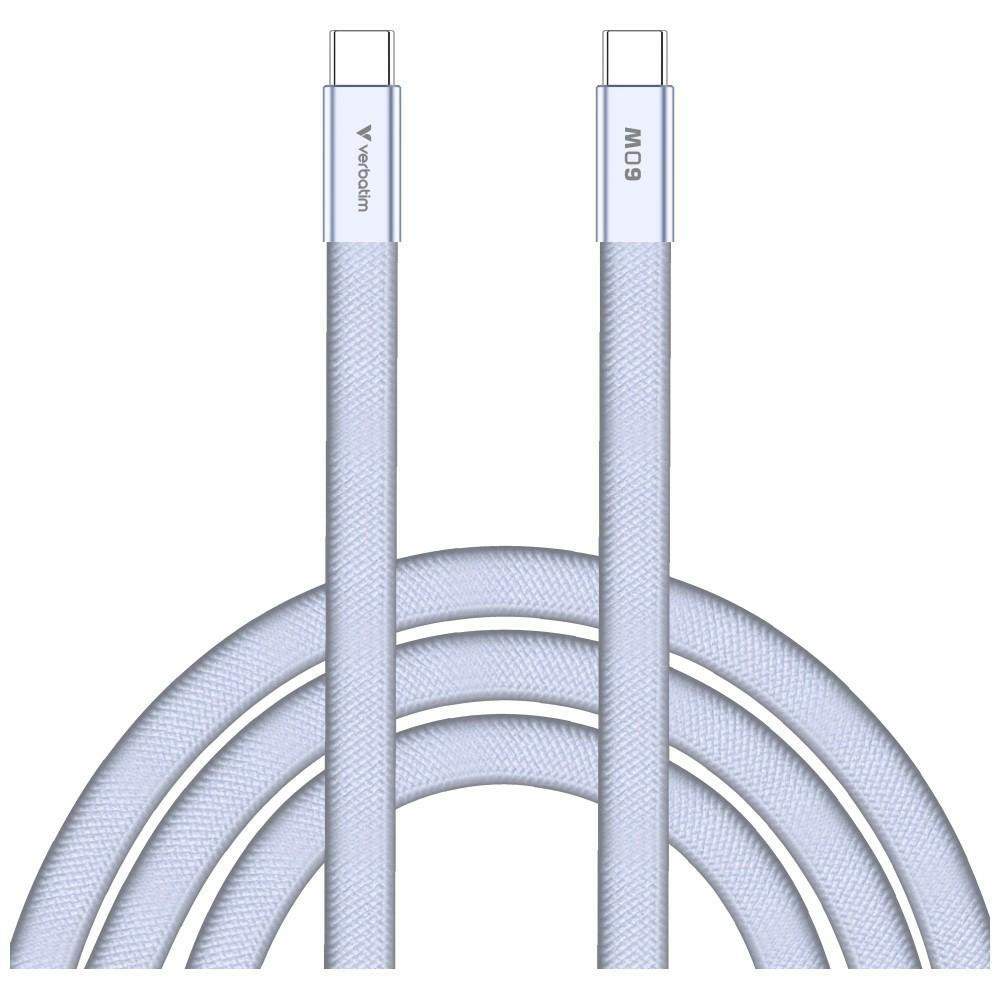 Verbatim Sync & Charge SoftTouch USB-C naar USB-C oplaadkabel, 60W, 120 cm, paars