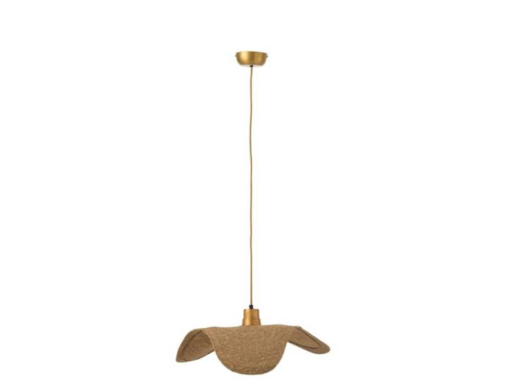 Lampe suspendue moonj en roseau naturel 55x48x8 cm