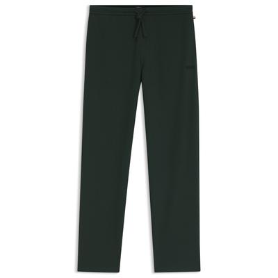 Pyjamahose BOSS "Waffle Pants", Herren, Gr. XL, N-Gr, schwarz (dunkelgrün 308), Jersey, Obermaterial: 60% Baumwolle, 40% Polyester, lang, Hosen Pyjamahose