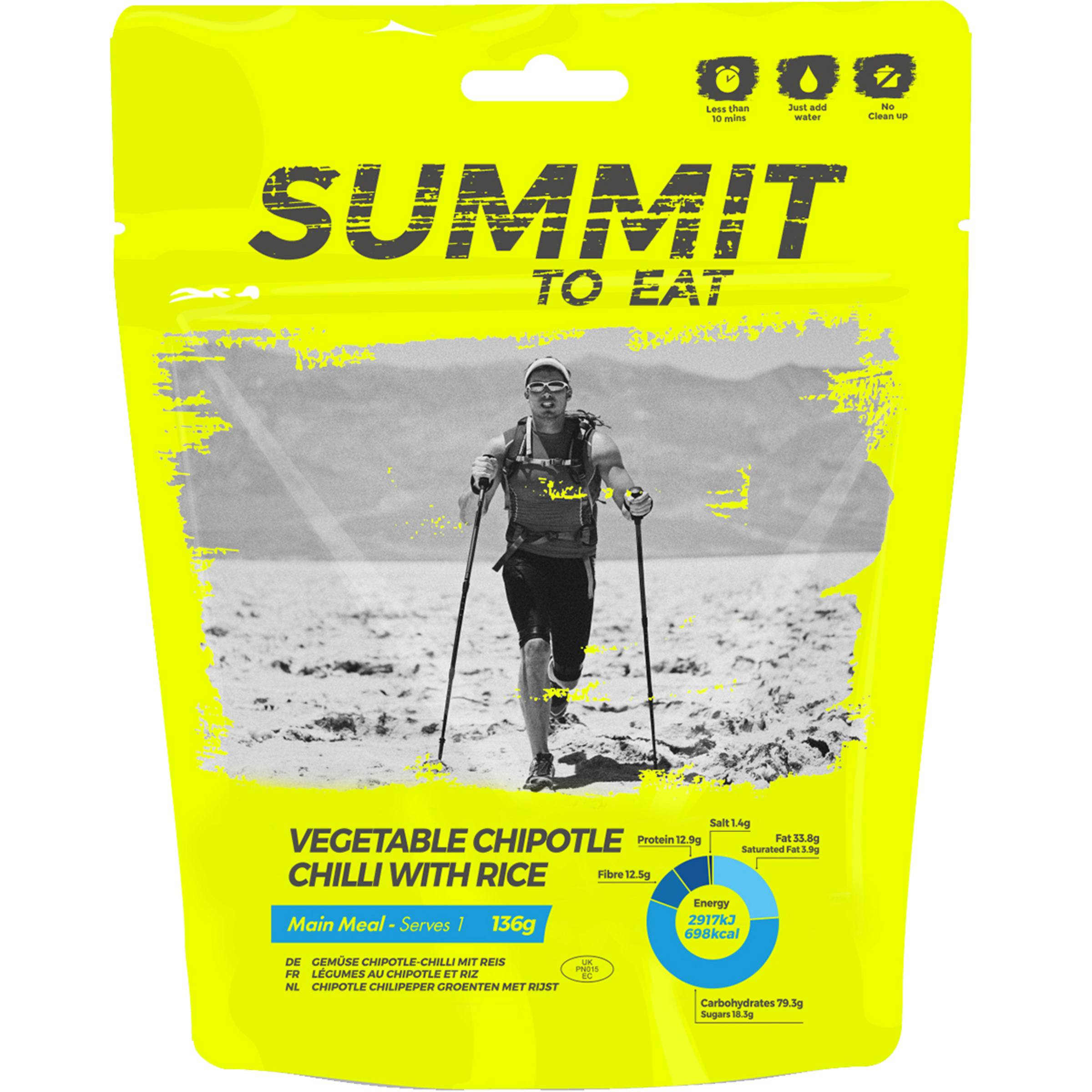 Summit To Eat Gemüse Chili Chipotle mit Reis Trekkingnahrung gruen Größe 136g