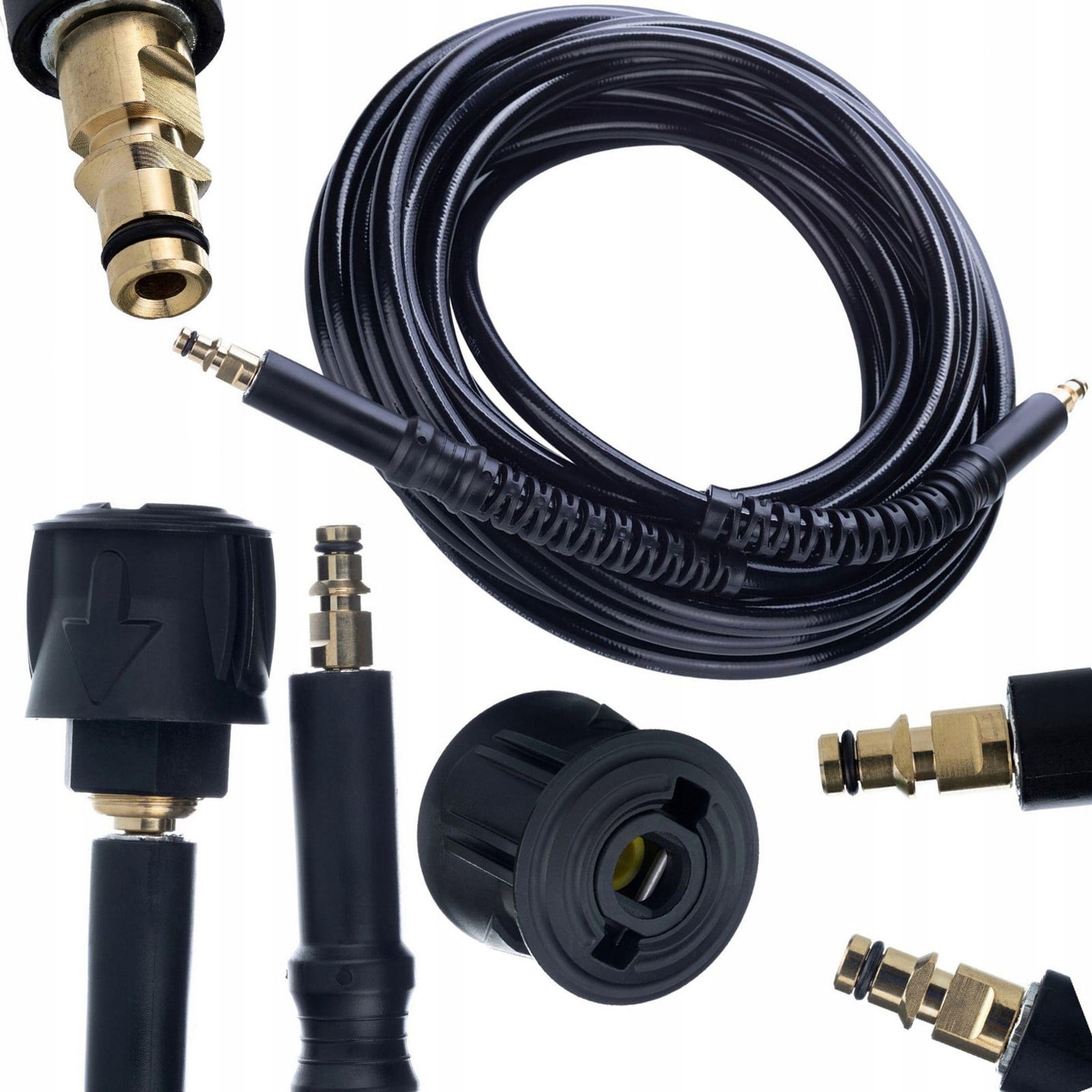 ROSFIX Hogedrukslang 10 m Click-Click met Nylon Omslag, 180 Bar