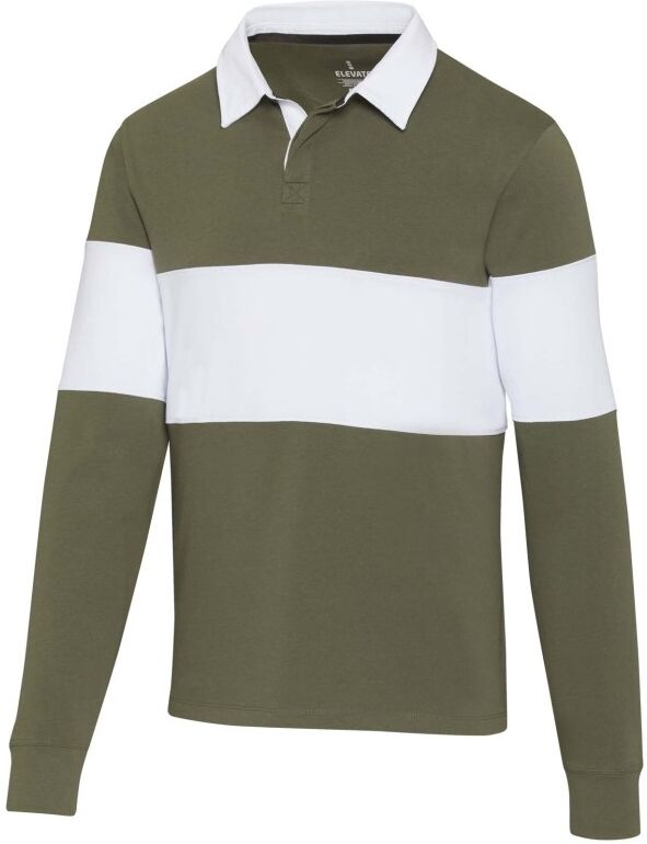 Sweatshirt de rugby personnalisé en coton organique Clyde vert 3XL