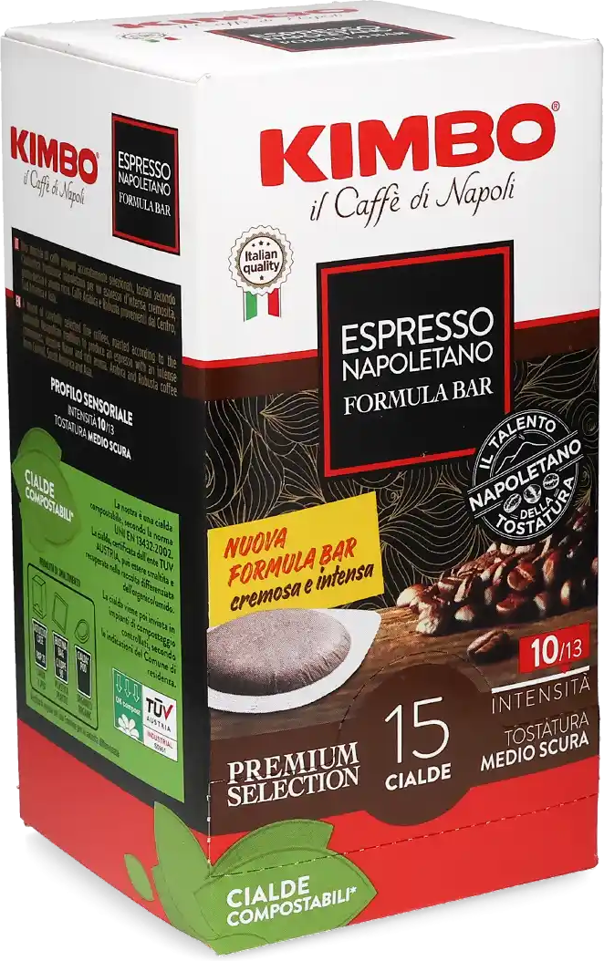 Kimbo   Espresso Napoletano - 15 Dosettes de café pour E.S.E. - Espresso - Compatible E.S.E.