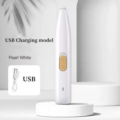 Inspire Select USB Rechargeable Pet Paw Trimmer Quiet Precision Grooming Clippers For Cats & Dogs usb White
