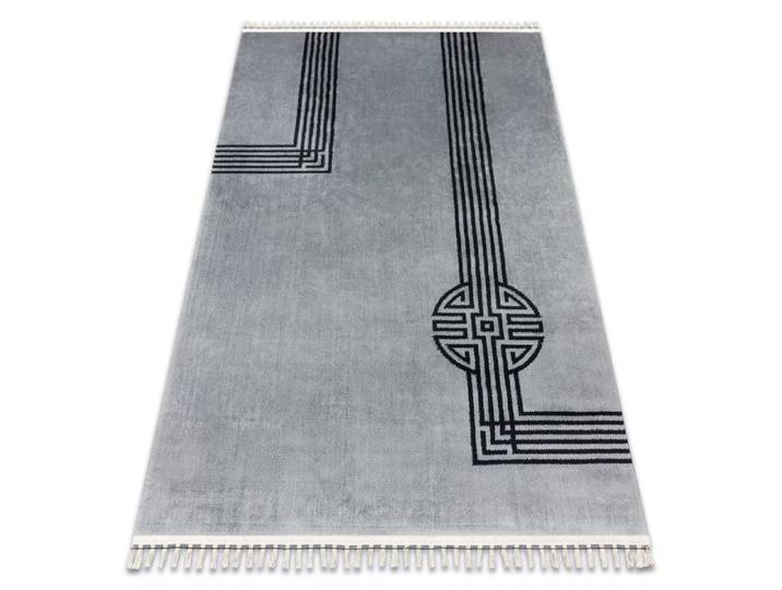 Tapis AMOUR 53116D gris - Géométrique lignes moderne élégant - 98x200 cm