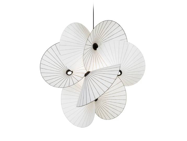 Moooi - Serpentine Pendelleuchte 8, Large, weiss / schwarz